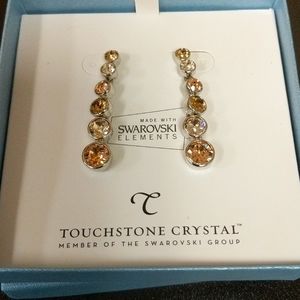 Touchstone Crystal Earrings Brand New